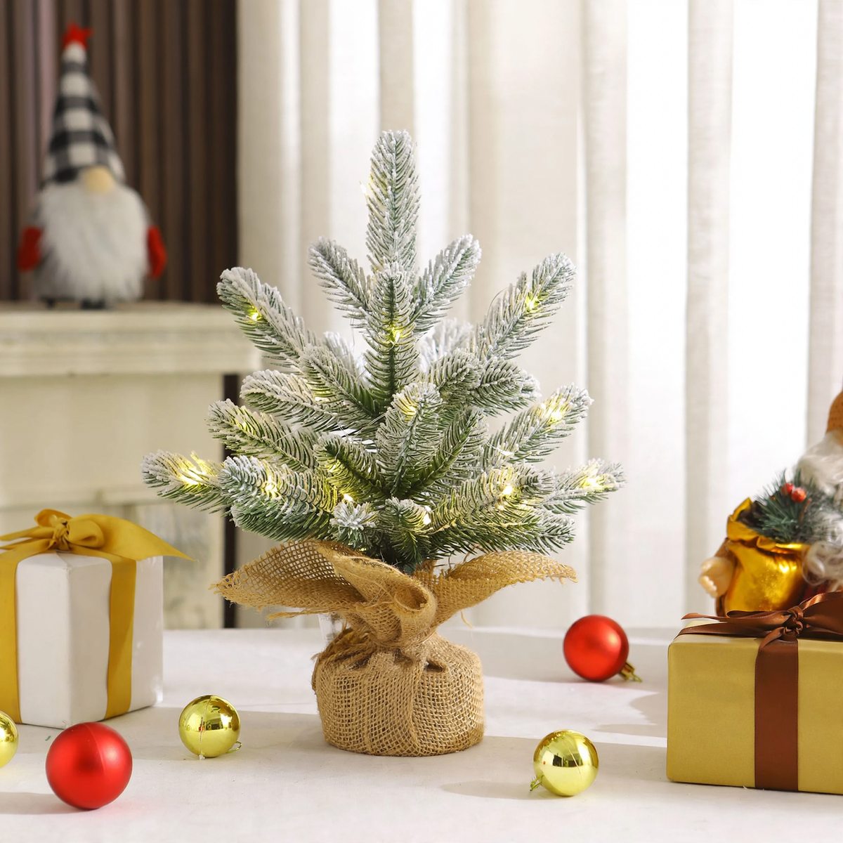 Mini-Weihnachtsbaum aus PE, 35 cm, beschneit