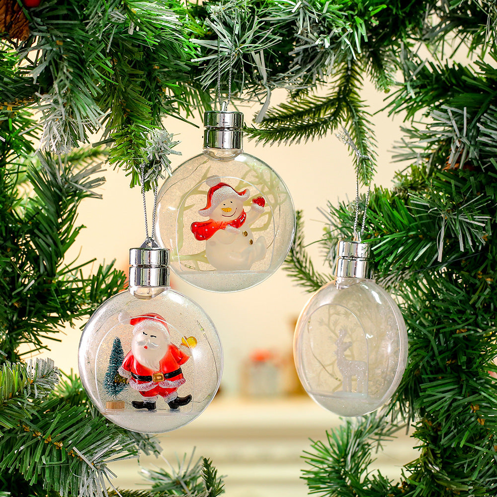 Dekorative, beleuchtete Weihnachtskugel zum Aufhängen