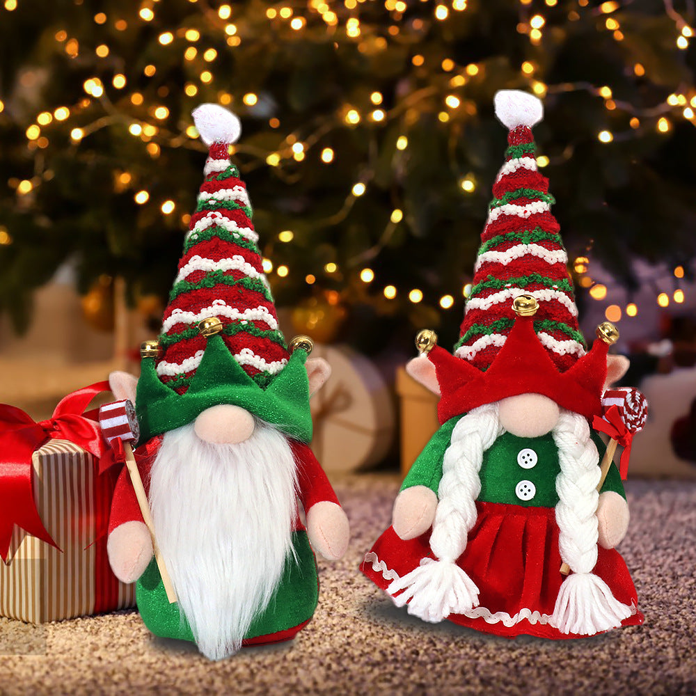 Weihnachts-Wichtel Paar Dekofiguren