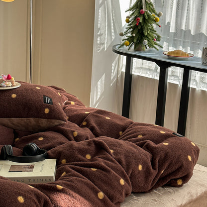 Bettwäsche-Set aus Milchfaser-Fleece, Winter