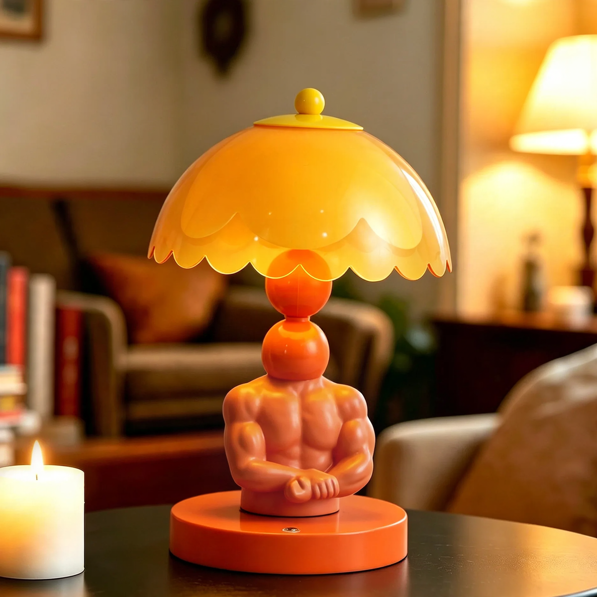 Muskulöse Figur Tischlampe