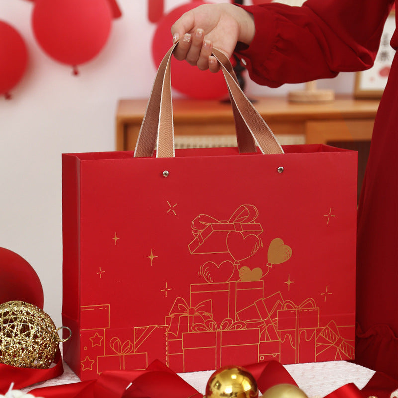 Adventskalender-Geschenkbox, 24 Fächer, mit Goldprägung