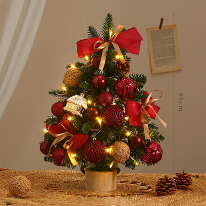 Kompakter PE-Weihnachtsbaum mit Beleuchtung, 45-90 cm