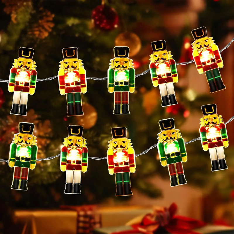 LED-Weihnachts-Lichterkette mit Motiven, 3 m