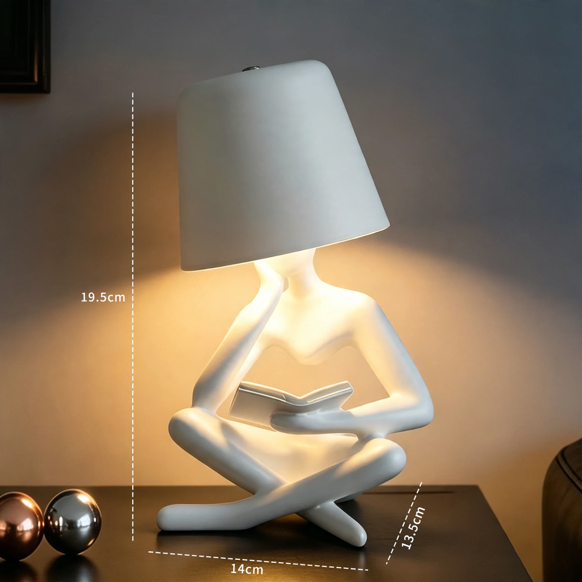 Abstrakte Lesefigur Tischlampe Luxus