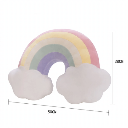 Plüsch-Kissen mit Sternen- und Regenbogenmotiven