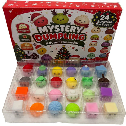 Weihnachts-Adventskalender mit 24 Anti-Stress-Figuren