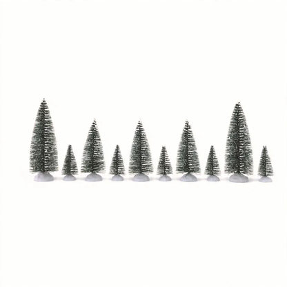 Mini-Weihnachtsbaum-Set mit Kunstschnee, 10-teilig