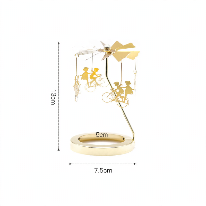 Drehbares Windlicht aus Eisen, 7,5 cm