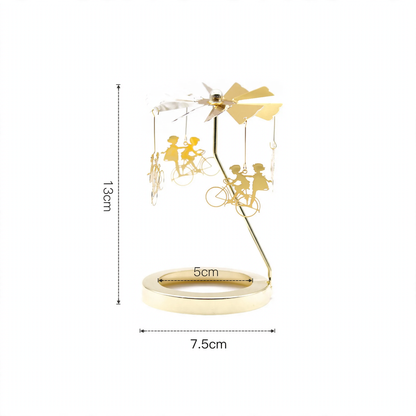 Drehbares Windlicht aus Eisen, 7,5 cm