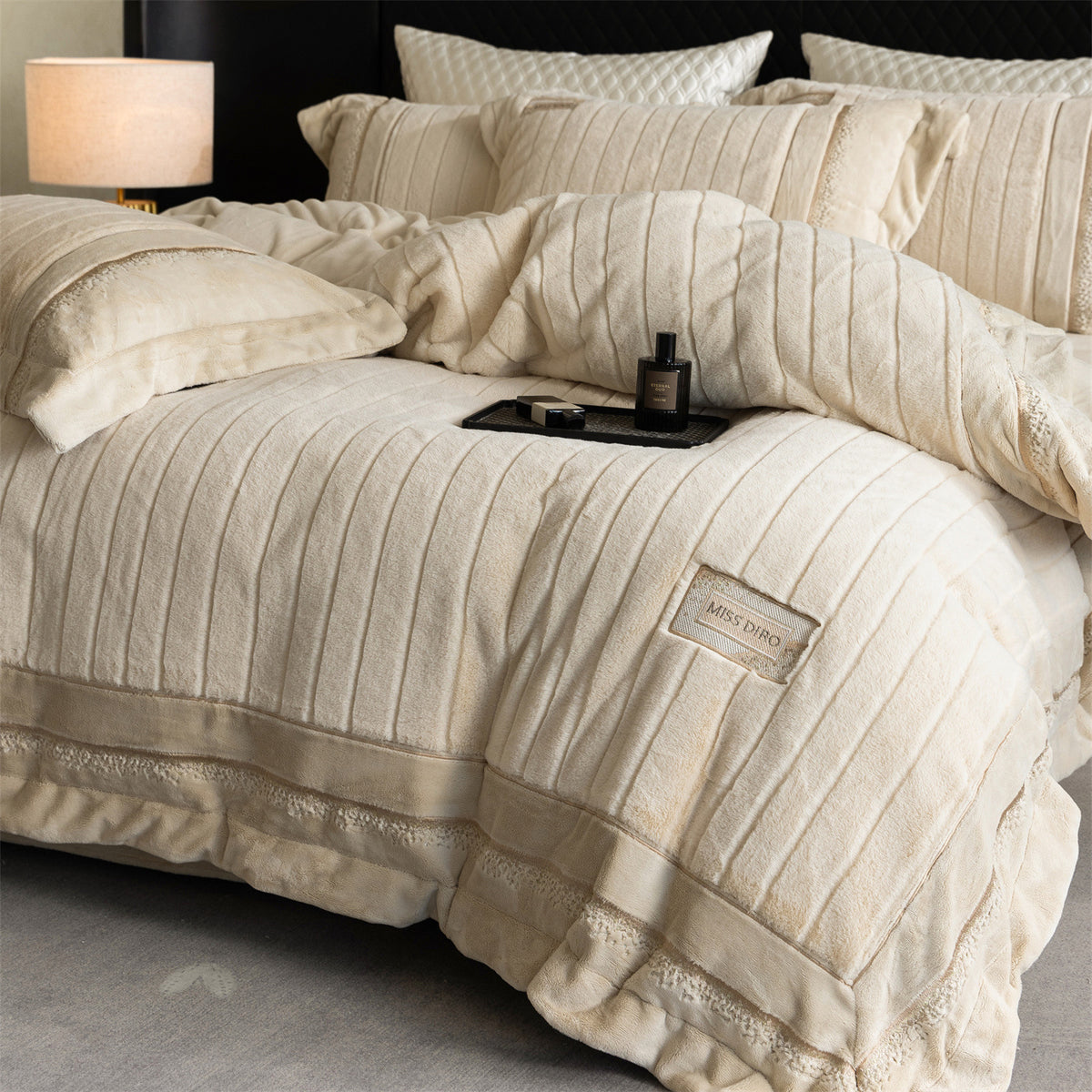 Luxuriöses Milchfaser-Fleece Bettwäsche-Set, extra dick
