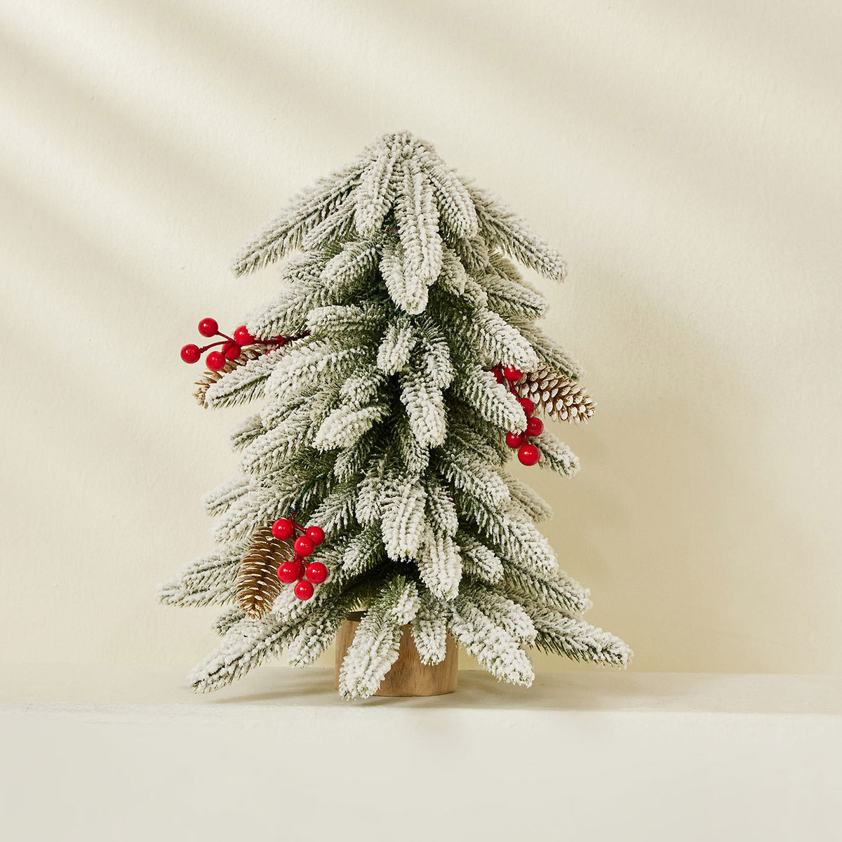 Miniatur-Weihnachtsbaum mit Kunstschnee, 40 cm
