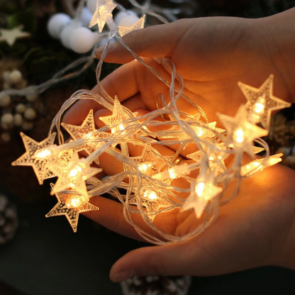 LED-Lichterkette mit Sternen-Design