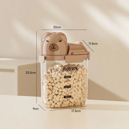 Vorratsdose für Tierfutter und Lebensmittel, 1–2 L