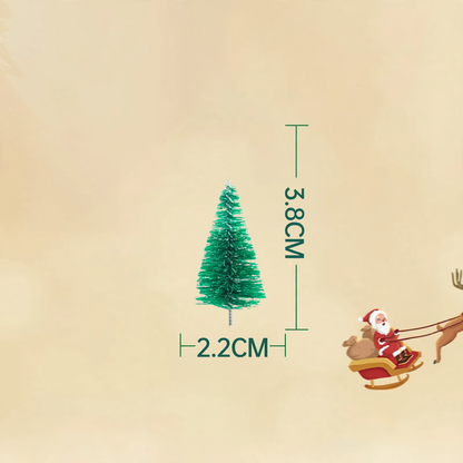 Miniatur-Weihnachtsbaum und Kranz-Dekoration