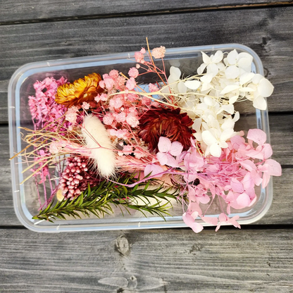 Glasgefäß für Duftöl und Trockenblumen