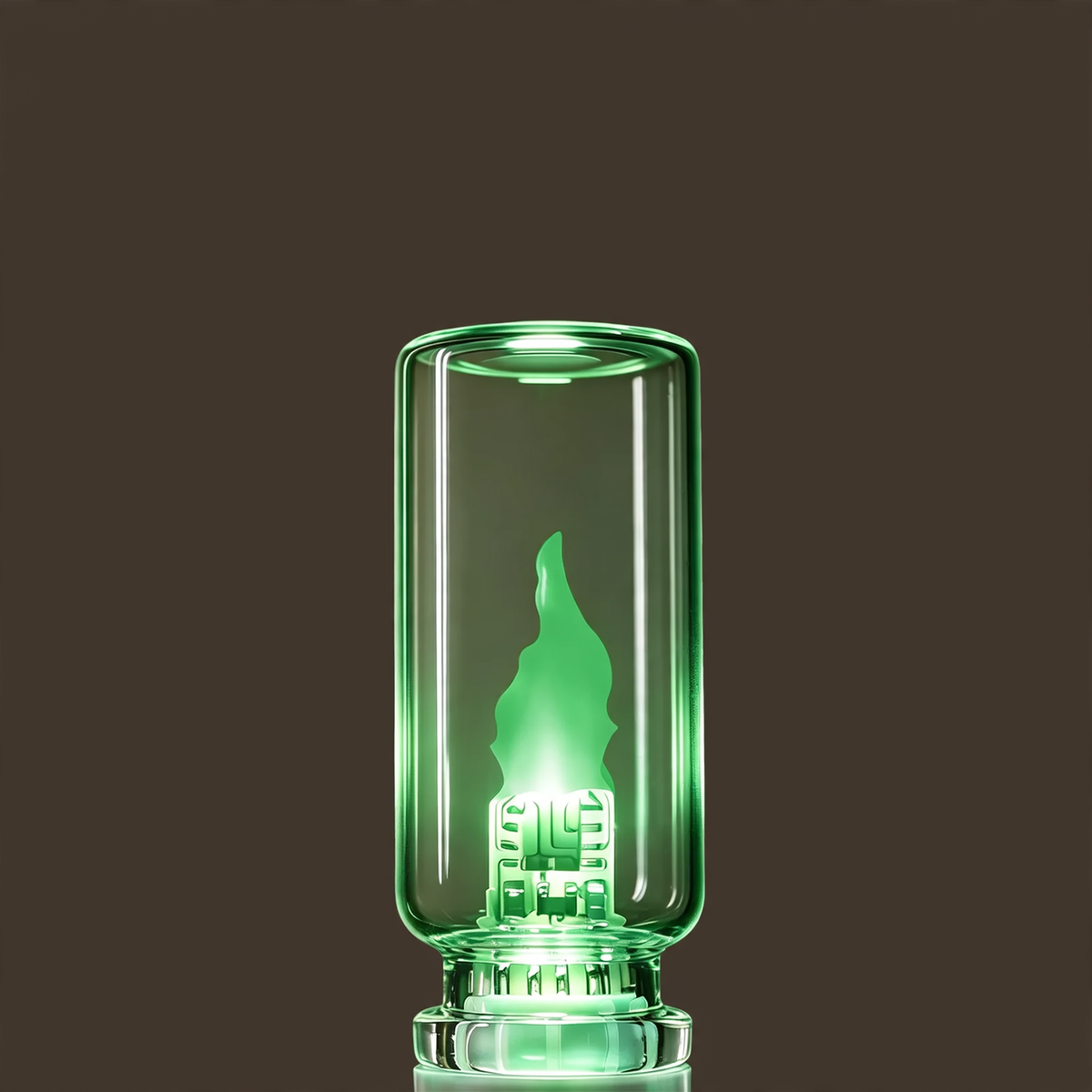 LED-Flammenlicht, USB-Anschluss, Glas und ABS