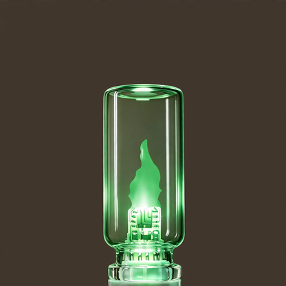 LED-Flammenlicht, USB-Anschluss, Glas und ABS