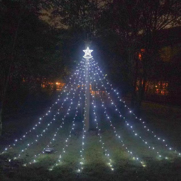 LED-Sternen-Wasserfall-Lichterkette