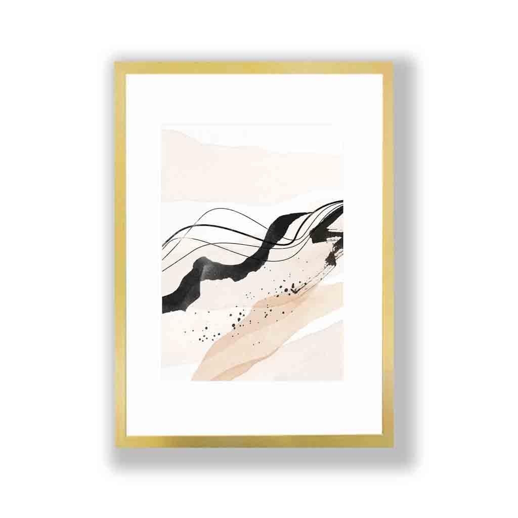 Abstrakte beige-schwarze Landschaft 01