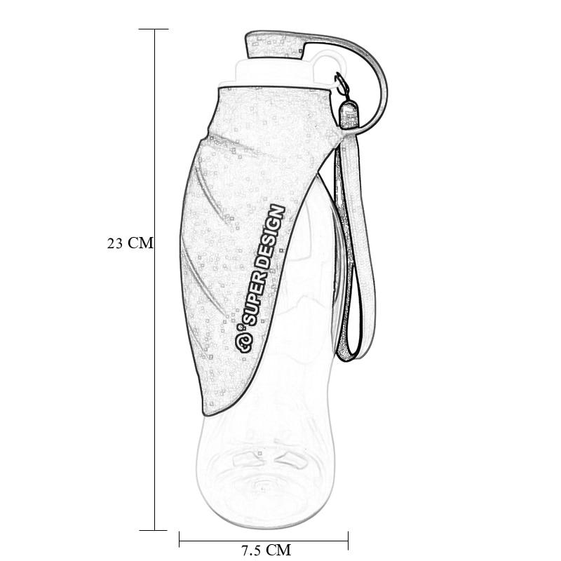 2 in 1 Hundewasserflasche (580 ml/20 oz) | Brehn