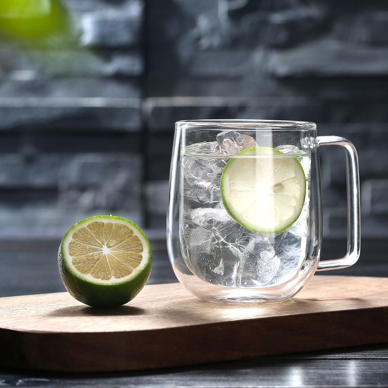 Handgefertigte DouBrehne Thermoisolierte Glasbecher