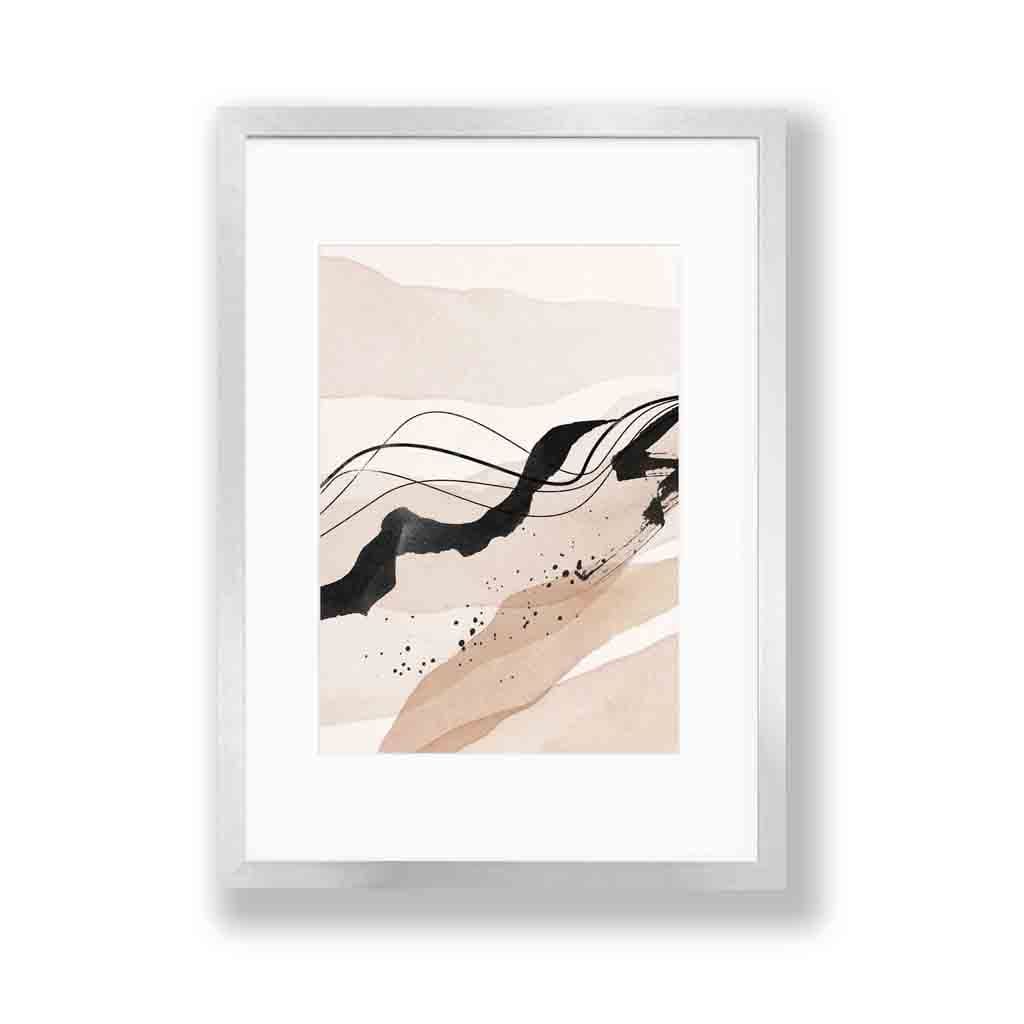 Abstrakte beige-schwarze Landschaft 01