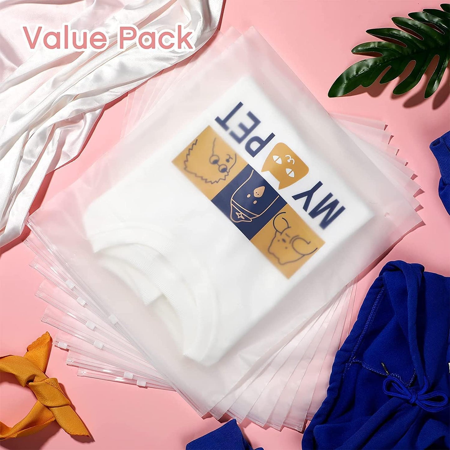 Multi-Zweck Frosted Zip Aufbew Bags – 20er Pack Plastik Kleidungs Hüllen (Kaufe 2 Sets, Nimm 1 GRATIS) | Brehn