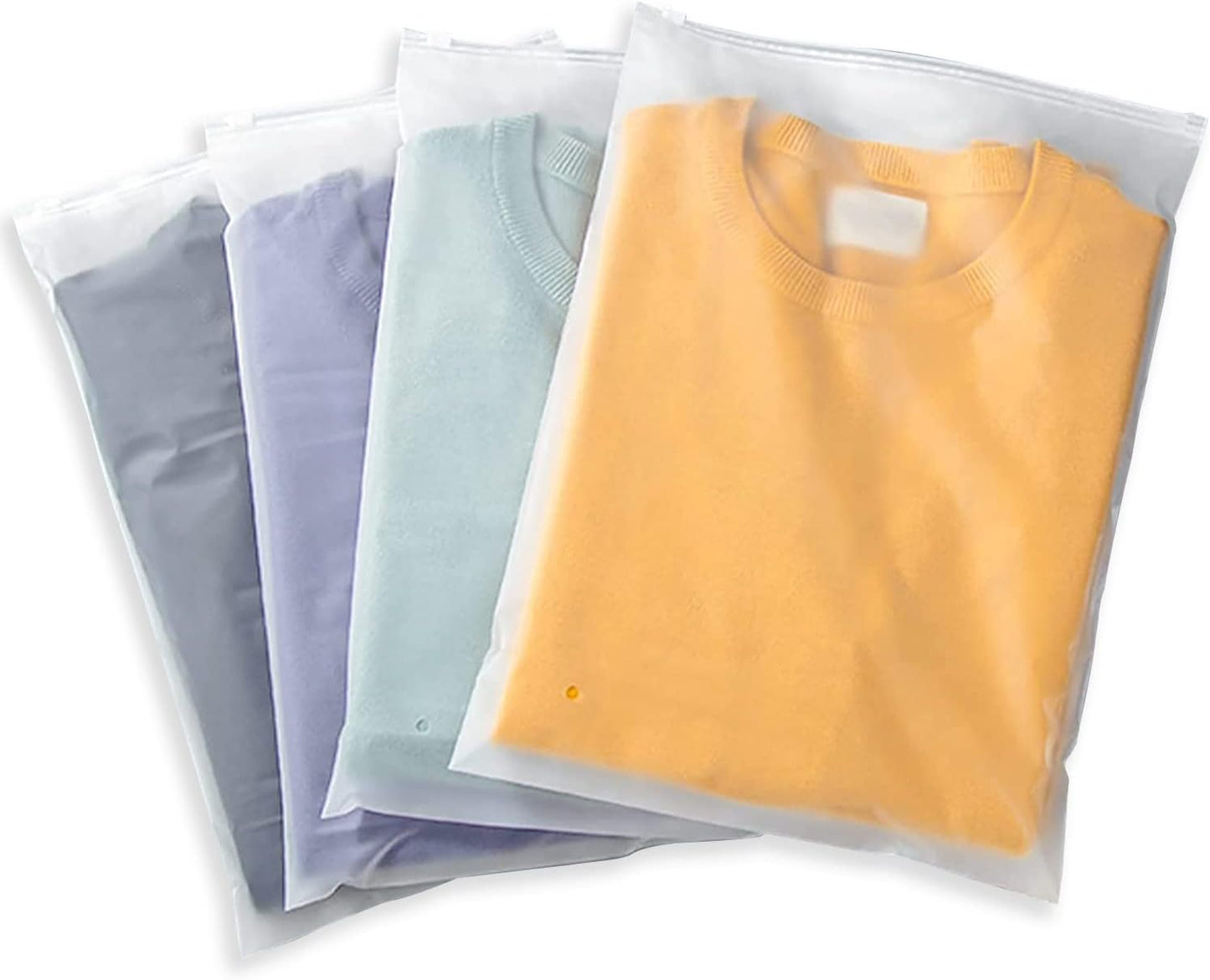 Multi-Zweck Frosted Zip Aufbew Bags – 20er Pack Plastik Kleidungs Hüllen (Kaufe 2 Sets, Nimm 1 GRATIS) | Brehn
