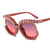 Damen Glamouröse Cat-Eye-Sonnenbrille mit funkelndem Kristallbesatz Brehn