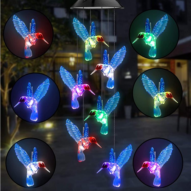 LED Solar Schmetterling Windspiel Garten Hängelampe Brehn