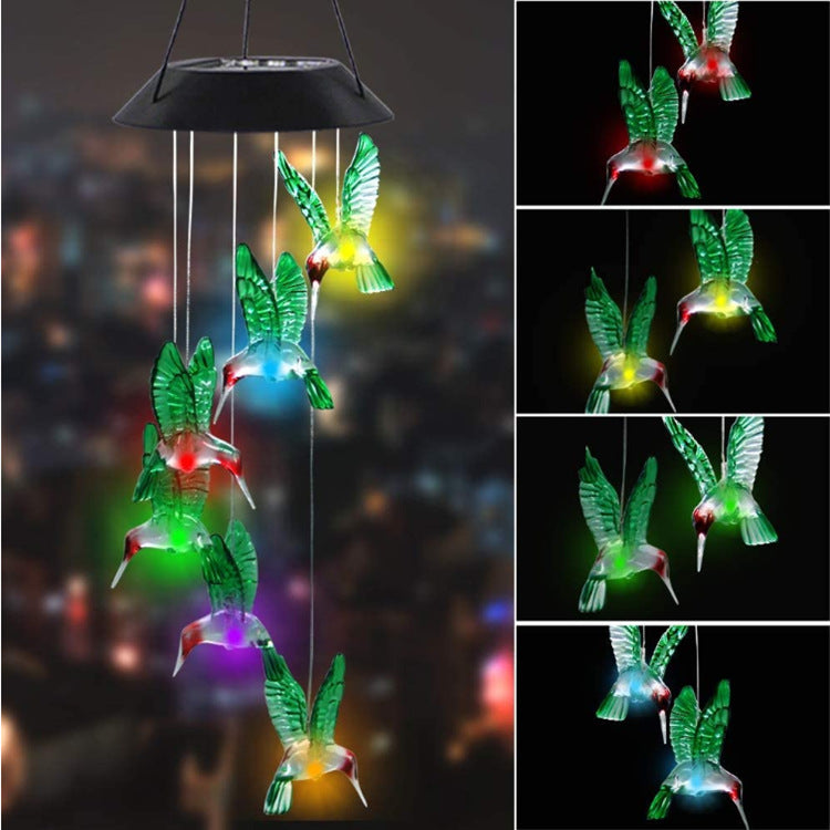 LED Solar Schmetterling Windspiel Garten Hängelampe Brehn