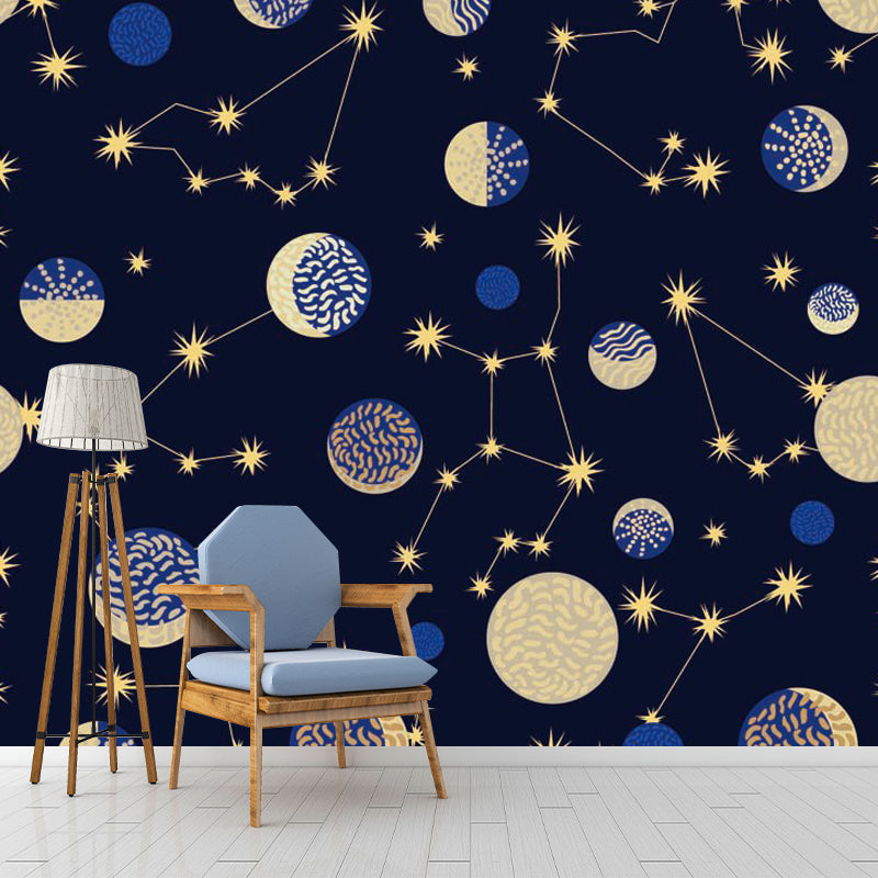 Brehn | Clouding Pattern Mural Decal Pastellfarbe Zeitgenössische Wandverkleidung für das Wohnzimmer