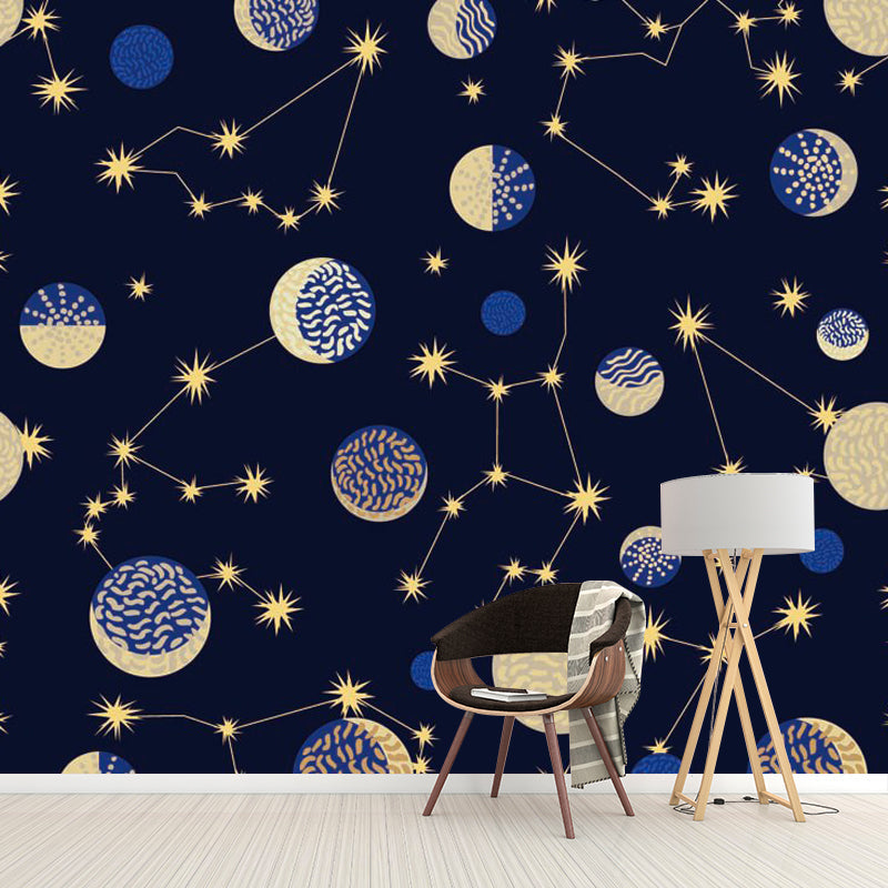 Brehn | Clouding Pattern Mural Decal Pastellfarbe Zeitgenössische Wandverkleidung für das Wohnzimmer