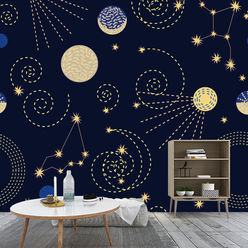 Brehn | Clouding Pattern Mural Decal Pastellfarbe Zeitgenössische Wandverkleidung für das Wohnzimmer
