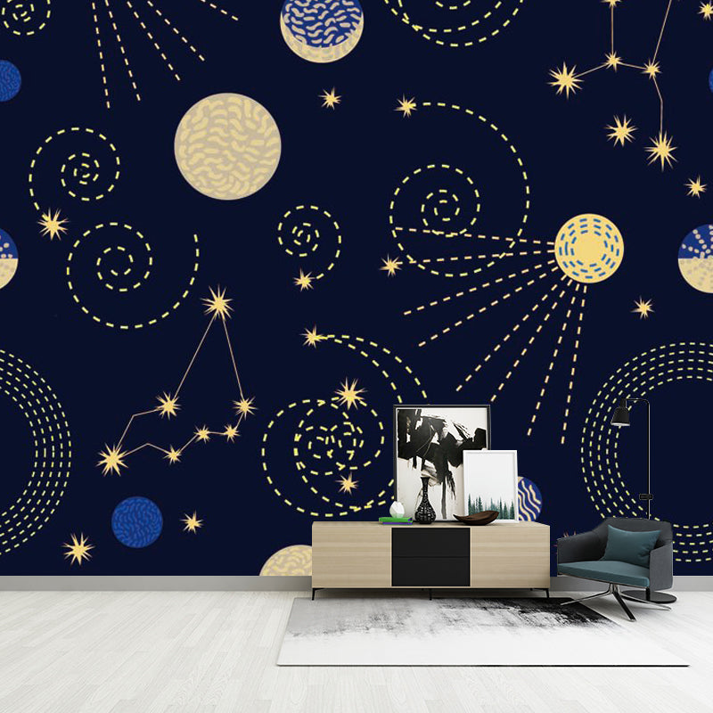 Brehn | Clouding Pattern Mural Decal Pastellfarbe Zeitgenössische Wandverkleidung für das Wohnzimmer