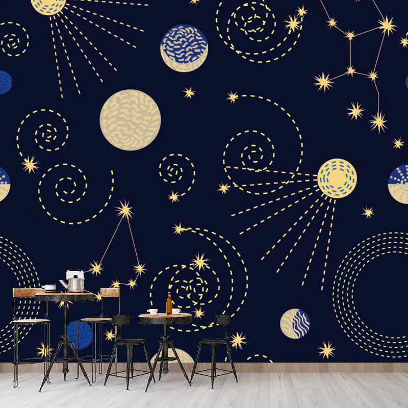 Brehn | Clouding Pattern Mural Decal Pastellfarbe Zeitgenössische Wandverkleidung für das Wohnzimmer