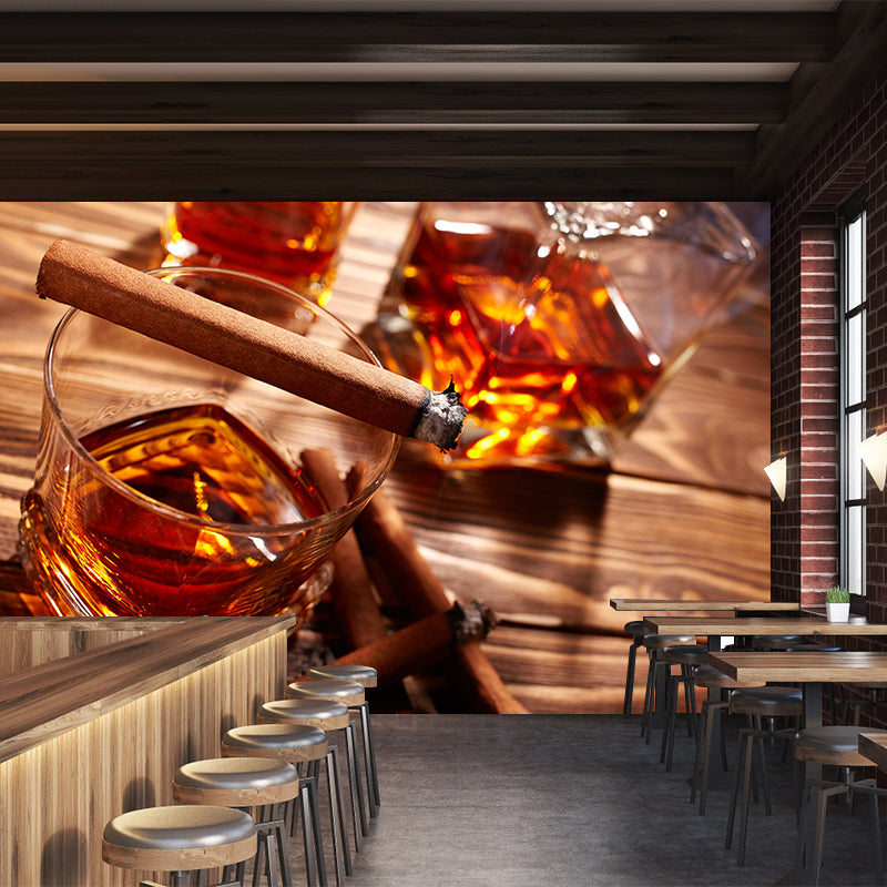 Brehn | Liquor Print Mural Wallpaper Moderne Vlies Tapete Strukturierte Wandverkleidung in Sanften Farben
