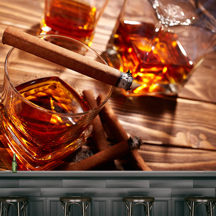Brehn | Liquor Print Mural Wallpaper Moderne Vlies Tapete Strukturierte Wandverkleidung in Sanften Farben