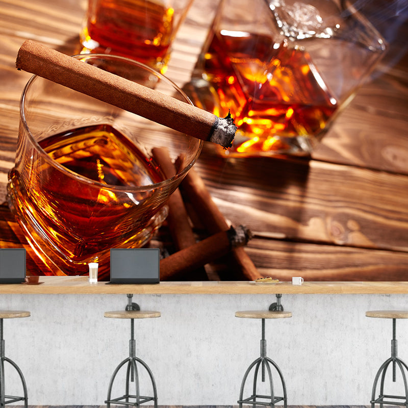 Brehn | Liquor Print Mural Wallpaper Moderne Vlies Tapete Strukturierte Wandverkleidung in Sanften Farben