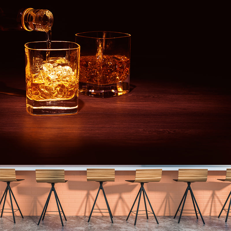 Brehn | Liquor Print Mural Wallpaper Moderne Vlies Tapete Strukturierte Wandverkleidung in Sanften Farben