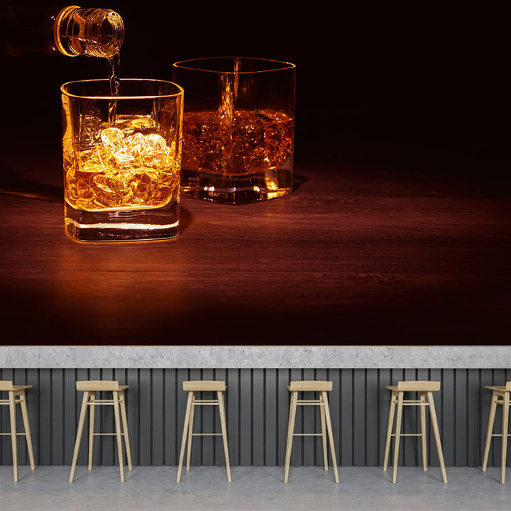 Brehn | Liquor Print Mural Wallpaper Moderne Vlies Tapete Strukturierte Wandverkleidung in Sanften Farben