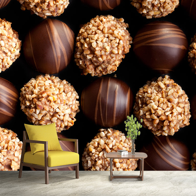 Brehn | Donkere Kleur Heerlijke Chocolade Muur Tattoo Hedendaags Non-woven Materiaal Muurbedekking
