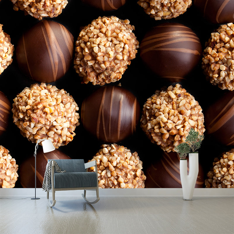 Brehn | Donkere Kleur Heerlijke Chocolade Muur Tattoo Hedendaags Non-woven Materiaal Muurbedekking