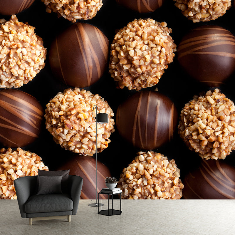 Brehn | Donkere Kleur Heerlijke Chocolade Muur Tattoo Hedendaags Non-woven Materiaal Muurbedekking