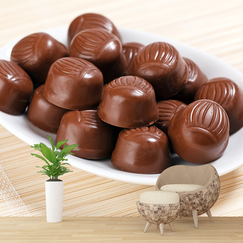 Brehn | Schokoladenmural Tapete Sanfte Farbe Zeitgemäße Wandverkleidung für Dessertladen