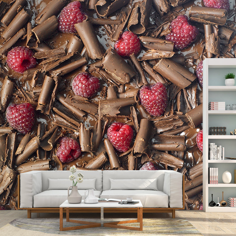 Brehn | Lichte kleur chocolade muurstain resistente hedendaagse dessertwinkel wandbekleding
