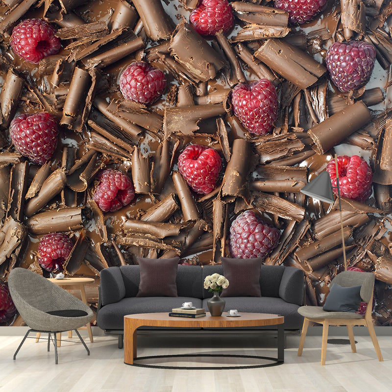 Brehn | Lichte kleur chocolade muurstain resistente hedendaagse dessertwinkel wandbekleding