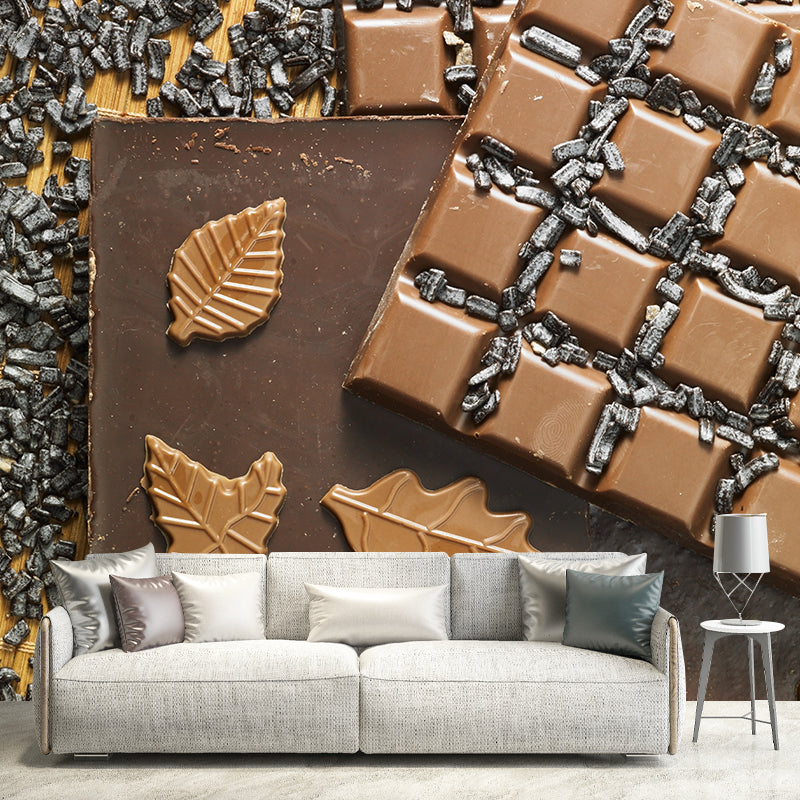 Brehn | Lichte kleur chocolade muurstain resistente hedendaagse dessertwinkel wandbekleding