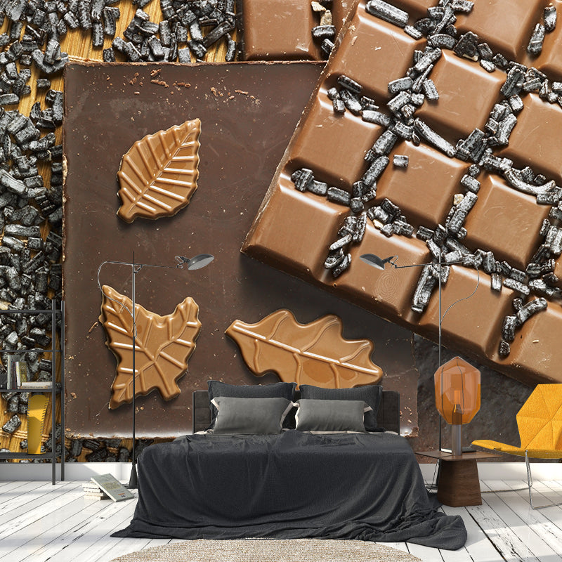 Brehn | Lichte kleur chocolade muurstain resistente hedendaagse dessertwinkel wandbekleding